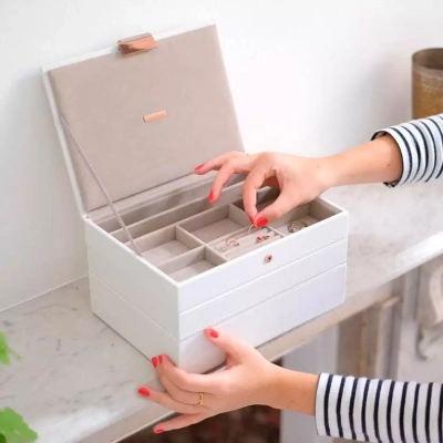 Шкатулка для LC Designs для хранения украшений арт.73709, белая