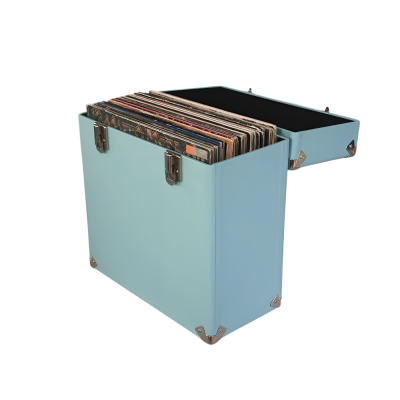 Кейс для виниловых пластинок BOX, голубой, BOX-BL
