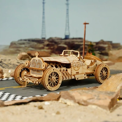Деревянный конструктор Robotime - Гоночный автомобиль 1910-х годов (Grand Prix Car)