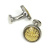 Запонки Cufflinks Inc. Серебряные круглые с золотой серединой CF66