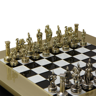 Шахматный набор "Греко-Романский Период" (28х28 см), доска черно-белая