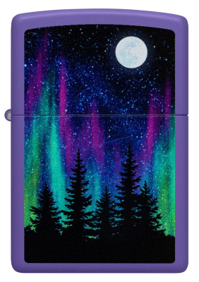 Зажигалка ZIPPO Night In The Forest с покрытием Purple Matte, латунь/сталь, фиолетовая, 38x13x57 мм Зажигалка ZIPPO Night In The Forest с покрытием Purple Matte, латунь/сталь, фиолетовая, 38x13x57 мм