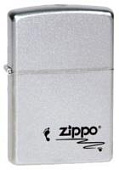 Зажигалка ZIPPO Footprints, с покрытием Satin Chrome™, латунь/сталь, серебристая, 38x13x57 мм