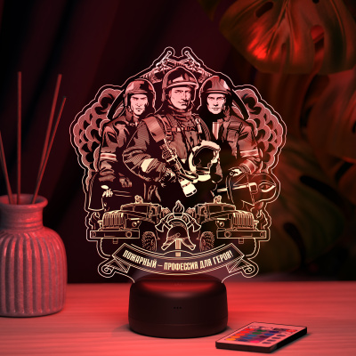 3D ночник Пожарная команда