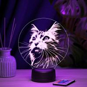 3D ночник Огненный кот