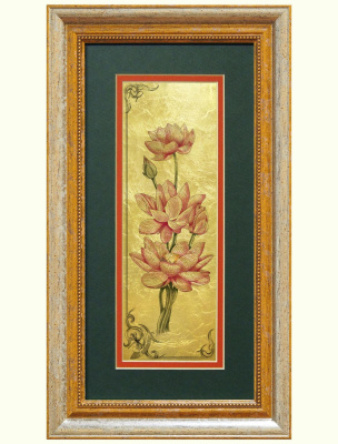 Картина на сусальном золоте «Лотос»