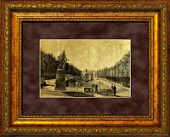 Картина на сусальном золоте «Петергоф, фонтаны»
