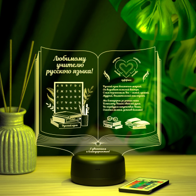 3D ночник Книга Учителю русского языка