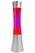 Лава-лампа 39см Красная/Фиолетовая (Воск) Silver