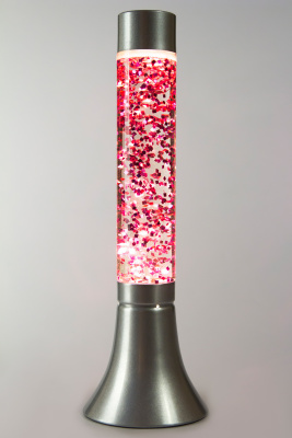 Лава-лампа 39см CY Розовая/Блёстки (Глиттер)