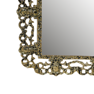 Настенное зеркало в раме "Дуэ Кватро Си", золото