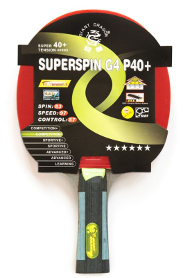 Теннисная ракетка Dragon Superspin 6 Star New (анатомическая) Теннисная ракетка Dragon Superspin 6 Star New (анатомическая)