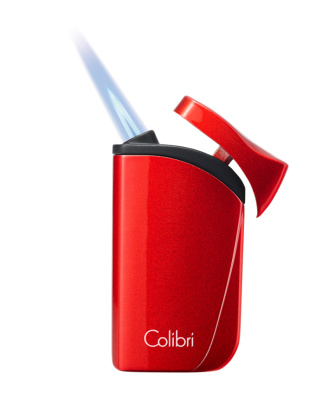 Зажигалка сигарная Colibri Falcon, красный металлик