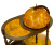 Глобус-бар напольный со столиком, сфера 42 см (арт.JG-42004R)