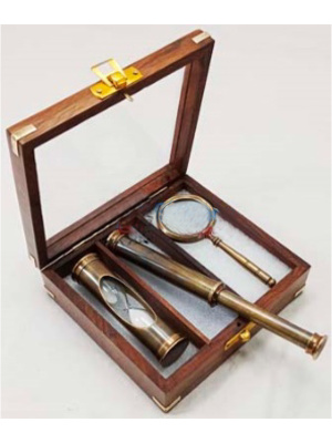 Часы песочные с компасом