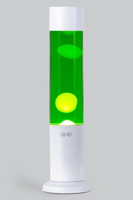 Лава лампа Amperia Tube Жёлтая/Зелёная (39 см) White