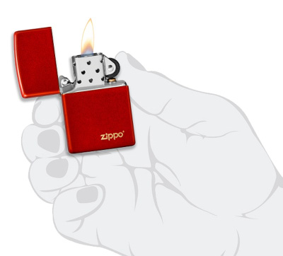 Зажигалка ZIPPO Classic с покрытием Metallic Red, латунь/сталь, красная, матовая, 38x13x57 мм Зажигалка ZIPPO Classic с покрытием Metallic Red, латунь/сталь, красная, матовая, 38x13x57 мм
