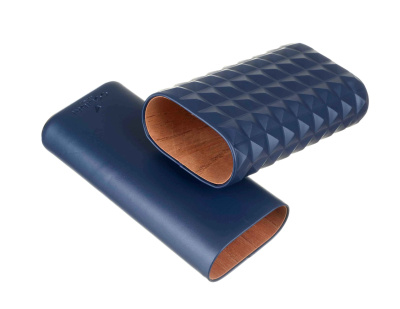 Чехол сигарный Colibri, телячья кожа и кедр, темно-синий LC250T3