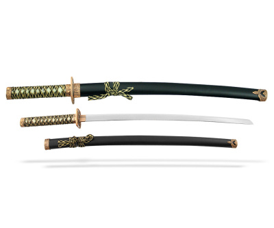 Набор самурайских мечей, 2 шт. Черные ножны