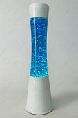 Лава-лампа CG 39см White Синяя/Звездочки (Глиттер)