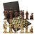 Шахматный набор "Рыцари Средневековья" (44х44 см), доска коричневая