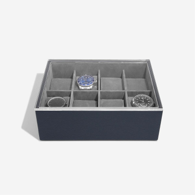 Лоток LC Designs для хранения 8-ми часов с крышкой арт.74560, серо-синяя Лоток LC Designs для хранения 8-ми часов с крышкой арт.74560, серо-синяя