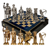 Шахматы подарочные  Античные войны, синяя