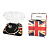 Комплект "Great Britain" проигрыватель и кейс для пластинок (GPO Jam + Victrola VSC-20-UK)