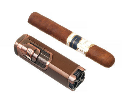 Зажигалка сигарная Honest, четверное пламя, бронза