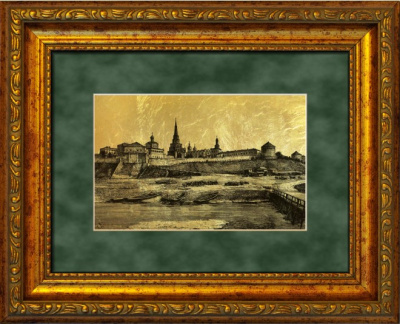 Картина на сусальном золоте «Казань, Кремль»