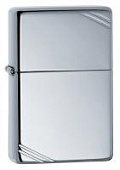 Зажигалка ZIPPO Vintage™с покрытием High Polish Chrome, латунь/сталь, серебристая, 38x13x57 мм