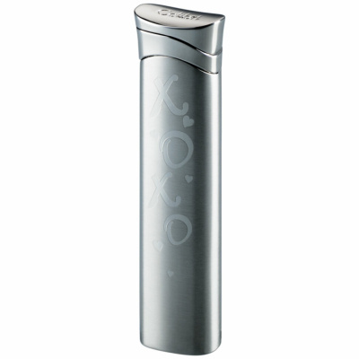 Зажигалка Colibri Chloe XO Etch Satin Silver / Polish Silver