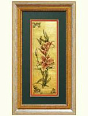 Картина на сусальном золоте «Лилия»