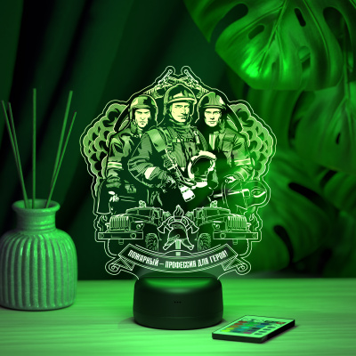 3D ночник Пожарная команда