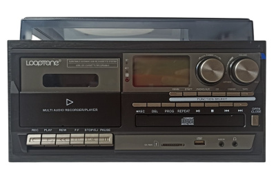Виниловый проигрыватель LoopTone ДИСКО, Bt / CD / кассета / FM / АМ / USB, TR-18CD-BB