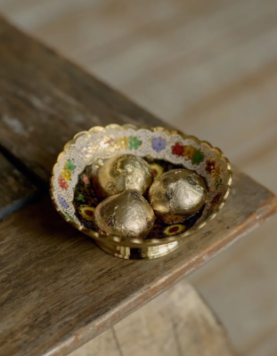 Конфетница цветная темная эмаль