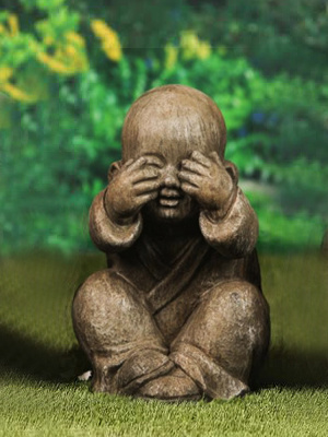 Фигура садовая Маленький Будда "Ничего не вижу"