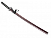 Катана, длинный японский меч, бордовые ножны