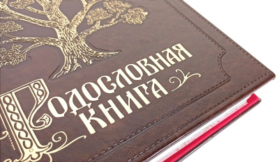 Родословная книга "Изысканная"с золоченым древом, экокожа Родословная книга "Изысканная"с золоченым древом, экокожа