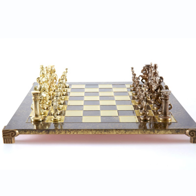 Шахматный набор "Греко-Романский Период" (44х44 см), доска коричневая