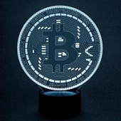 3D ночник Биткоин (Bitcoin)