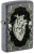 Зажигалка ZIPPO Heart Design с покрытием Iron Stone, латунь/сталь, серая, 38x13x57 мм Зажигалка ZIPPO Heart Design с покрытием Iron Stone, латунь/сталь, серая, 38x13x57 мм