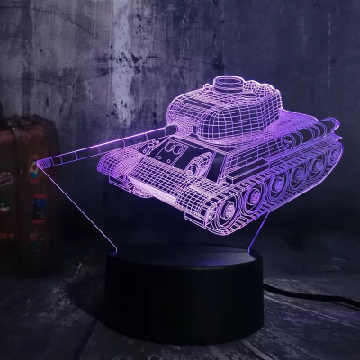 3D ночник Танк Т-34