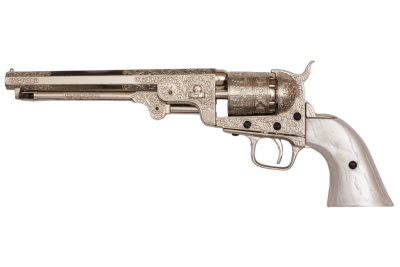 Макет. Револьвер морского офицера "Colt 1851 Navy" (США, 1851 г.), перламутровая рукоять