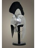 Шлем троянский "Ахиллес" с черным плюмажем
