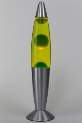 Лава-лампа 35см Зелёная/Жёлтая (Воск)