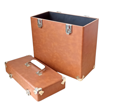 Кейс для виниловых пластинок BOX, коричневый, BOX-Br