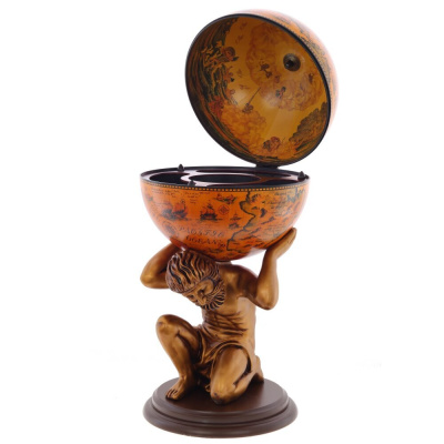 JG42016R-GR Глобус-бар напольный "Атлант", d=42 cм