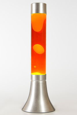 Лава-лампа 39см CY Silver Желтая/Красная (Воск)