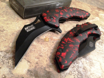 Нож керамбит MTech Ballistic, красный камуфляж, MT-A844RD 